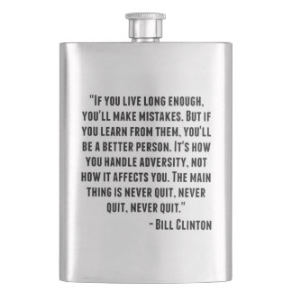 Bill Clinton-Zitat Flachmann