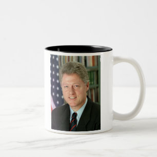 Bill Clinton Zweifarbige Tasse