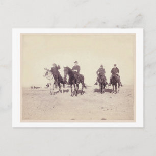 Bill Cody und Reiter Postkarte