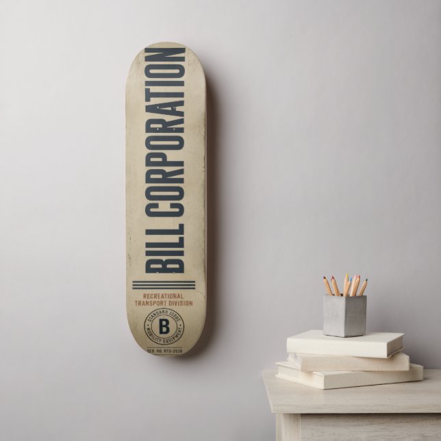 Bill Corporation Freizeit-Transportabteilung Skateboard (Wandkunst)