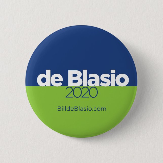 Bill de Blasio 2020 Button (Vorderseite)