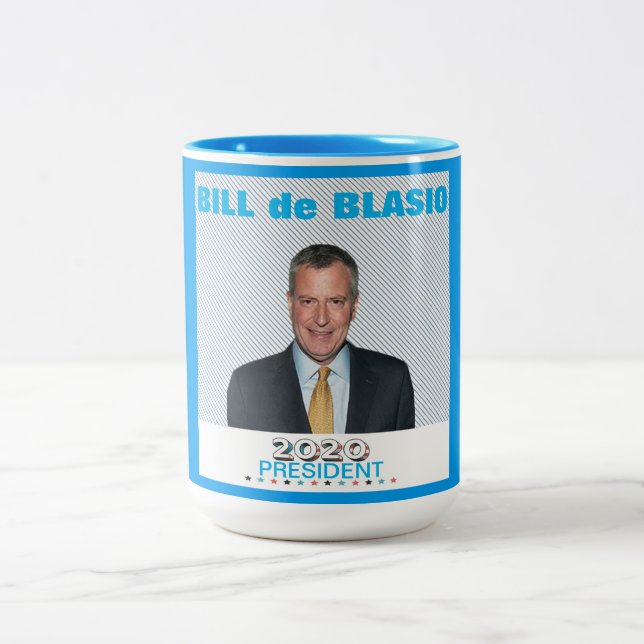 Bill de Blasio 2020 Zweifarbige Tasse (Mittel)