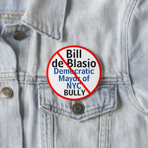 Bill de Blasio Democrat NYC Mayor Button