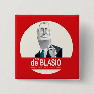 Bill de Blasio NYC Bürgermeister 2013 Button