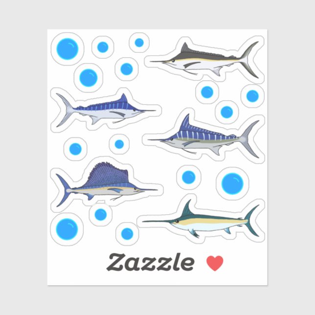 Bill Fish Aufkleber (Blatt)