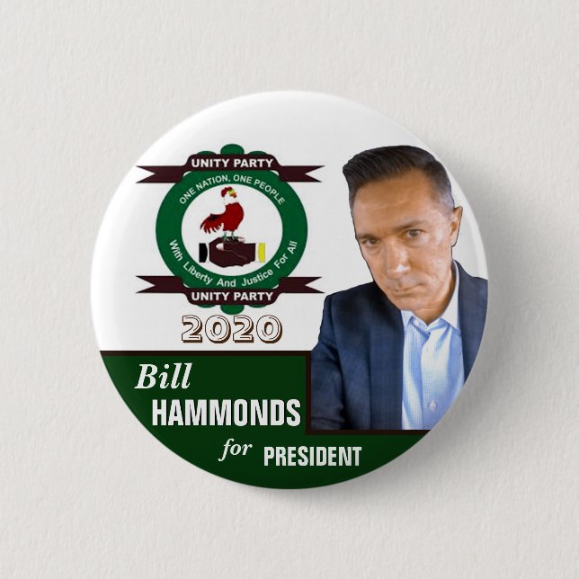 Bill Hammonds für Präsident 2020 Button (Vorderseite)
