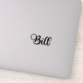 Bill Name - Handgeschriebene Kalligrafie Aufkleber