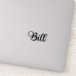 Bill Name - Handgeschriebene Kalligrafie Aufkleber
