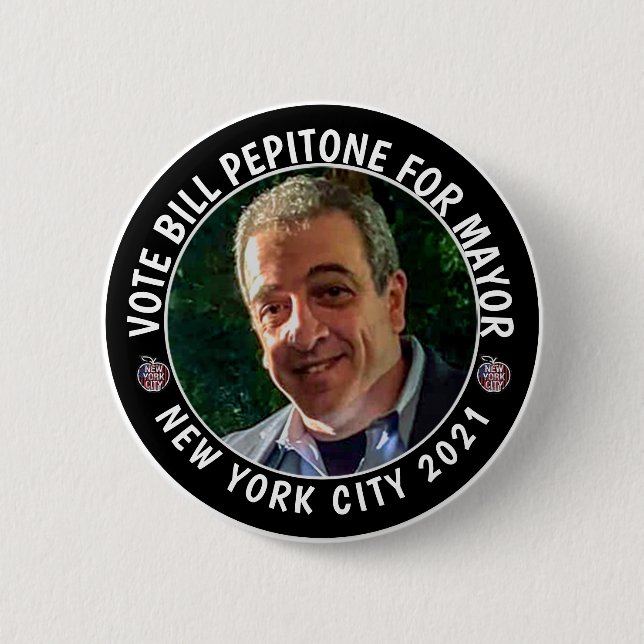 Bill Pepitone für NYC Mayor 2021 Button (Vorderseite)