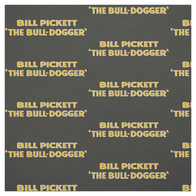 Bill Pickett Black Cowboy SteerWrestler Fabric 2 Stoff (Muster)