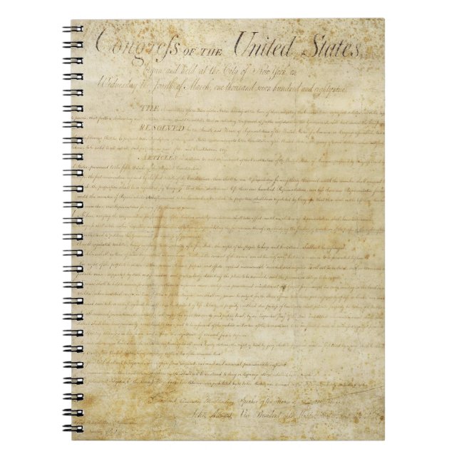 Bill-Rights-Notebook Notizblock (Vorderseite)