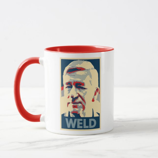 Bill-Schweißungs-Plakat-politische Parodie Tasse (Links)