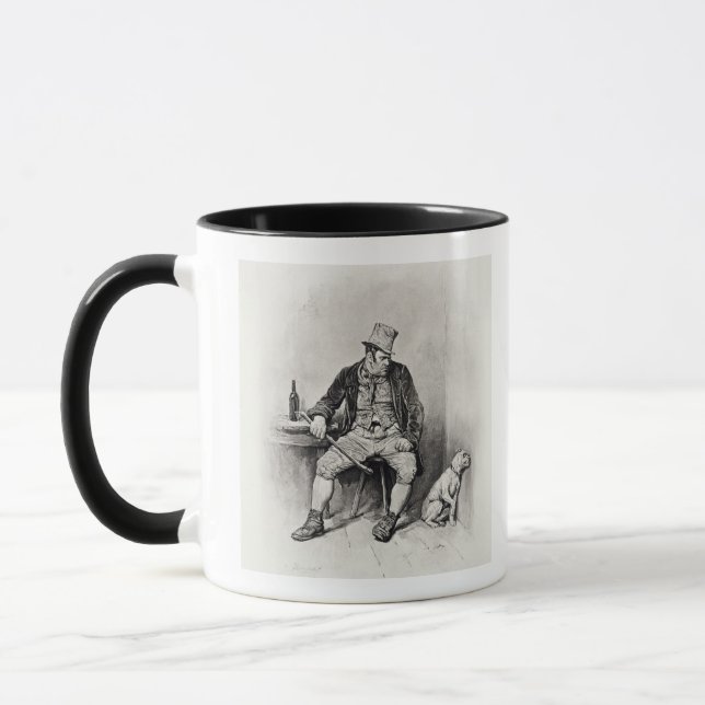 Bill Sykes und sein Hund, von 'Charles Dickens: Tasse (Links)
