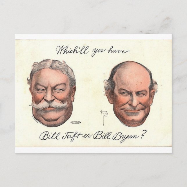 Bill Taft er Bill Bryan? Postkarte (Vorderseite)