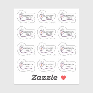 Bill Tracker Mini Bujo Planner für Stromversorgung Aufkleber