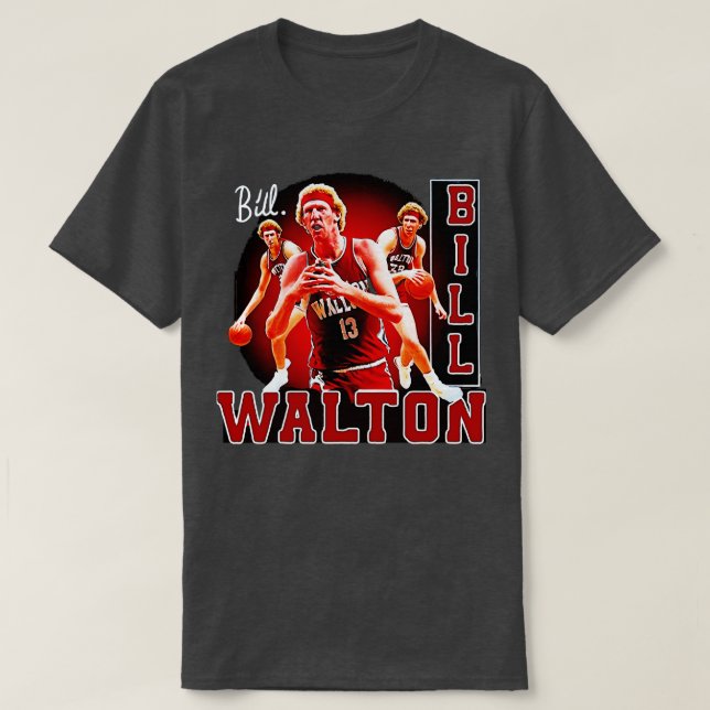 Bill Walton BasketballSignature Vintag Retro 80er T-Shirt (Design vorne)