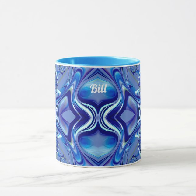 BILL ~ Zany 3D Fraktal ~ Shades of Blue Tasse (Zentrum)