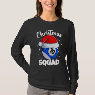 Billard 10 Ball Weihnachtsmannschaft Poolbillardku T-Shirt