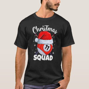 Billard 11 Ball Christmas Squad Pool Balls Billi T-Shirt