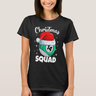 Billard 14 Ball Christmas Squad Pool Balls Billi T-Shirt