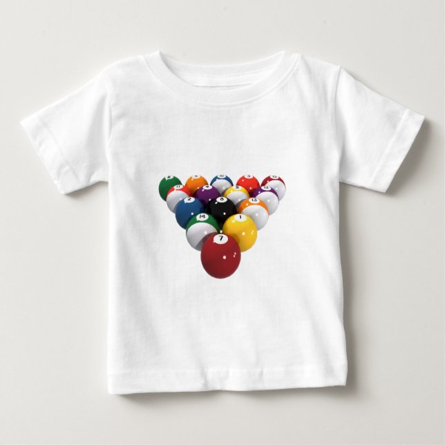 Billard: 3D-Modell: Baby T-shirt (Vorderseite)