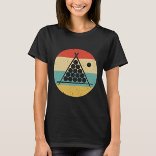 Billard 60er 70er Retro Vintage Queue Sportarten P T-Shirt