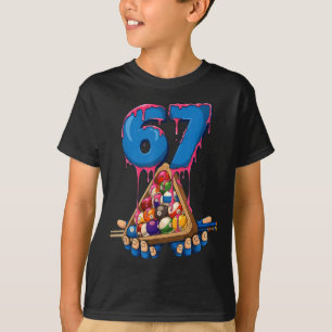 Billard 67 Six Seven Lustiger Alter Spieler Drip M T-Shirt