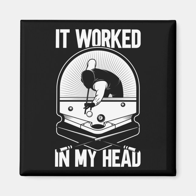 Billard 8 Ball Es funktionierte mein Head Pool Pla Magnet (Vorne)