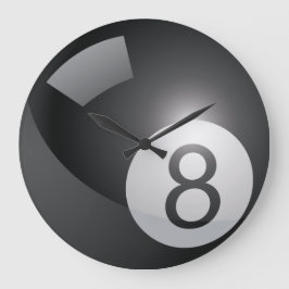 Billard 8 Ball Große Wanduhr