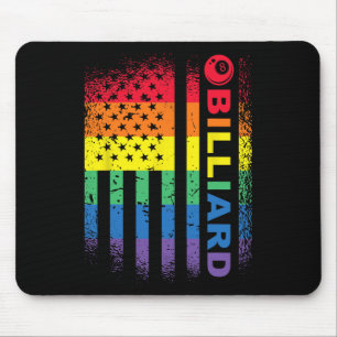 Billard 8-Ball Pool Billiard American Flag - Bil Mousepad