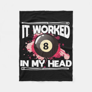 Billard 8 Ball Pool Player Es funktionierte 8 in m Fleecedecke