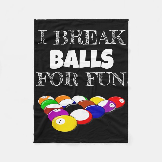 Billard 8 Ball Pool Player Sarcasm Novelty Spaß Fleecedecke (Vorderseite)