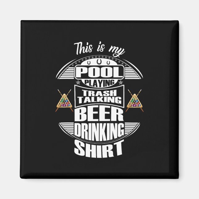 Billard 8 Ball Pool Player Sarcasm Novelty Spaß Magnet (Vorne)