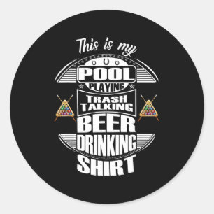 Billard 8 Ball Pool Player Sarcasm Novelty Spaß Runder Aufkleber