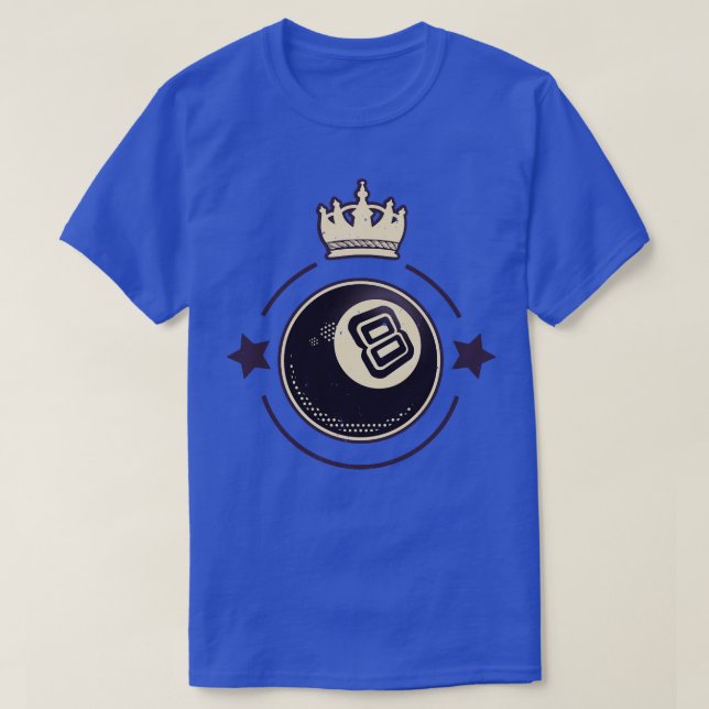 Billard 8 Ball Retro Pool Player T-Shirt (Design vorne)