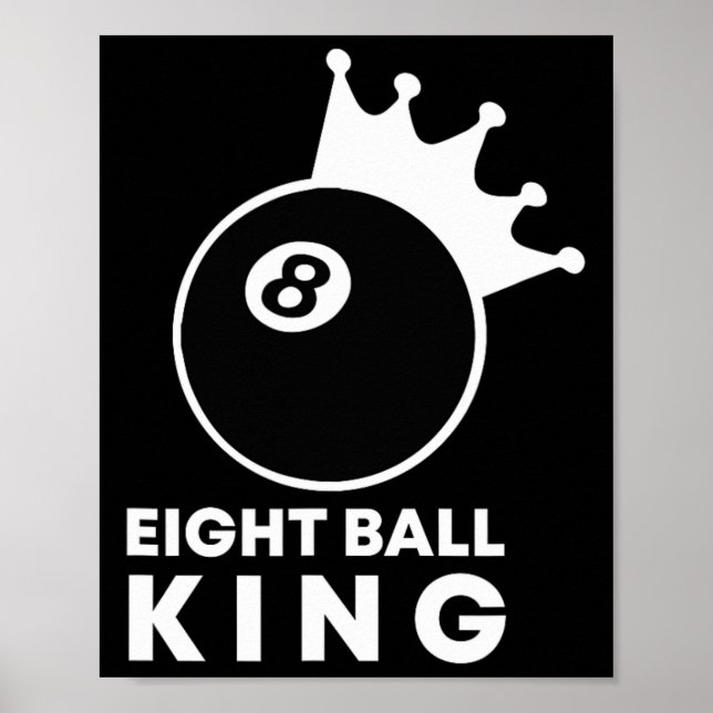 Billard Aight Ball King 8 Ball Pool Player Lucky Poster (Vorne)