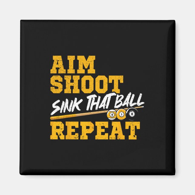 Billard Aim Shoot Sink, dass Ball wiederholen Pool Magnet (Vorne)