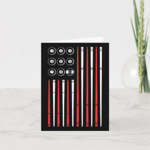 Billard American Flag Patriotic Pool Player Karte