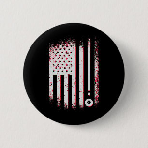 Billard American Flag USA Billard Spieler und Bill Button