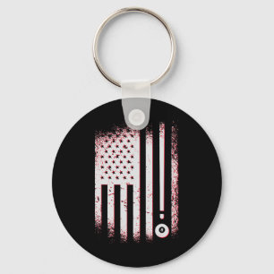 Billard American Flag USA Billard Spieler und Bill Schlüsselanhänger