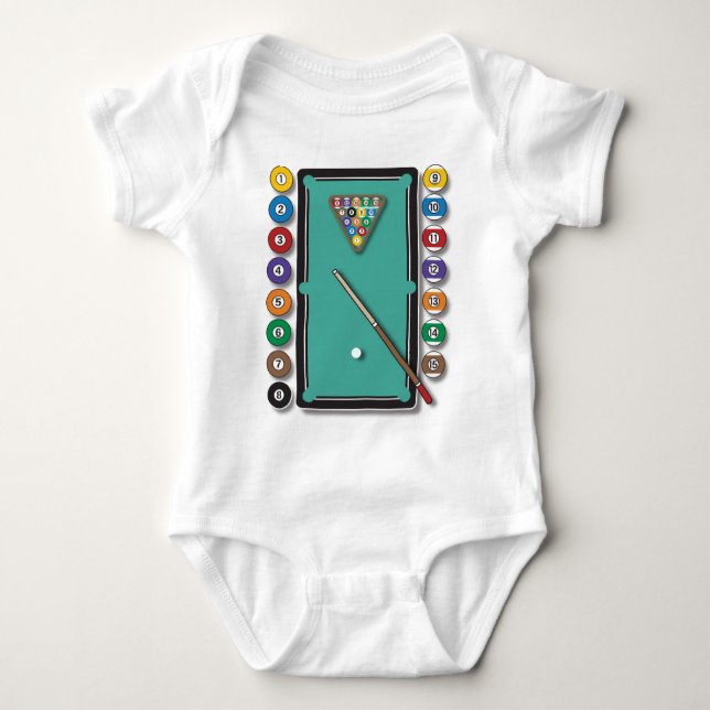 Billard Baby Strampler (Vorderseite)