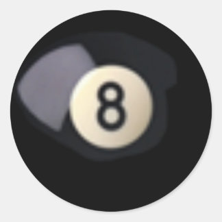 Billard Ball 8 Runder Aufkleber
