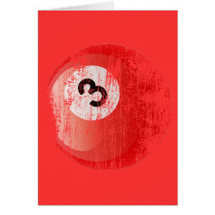 BILLARD-BALL-- ABGEFRESSENE UND GEALTERTE ART DER