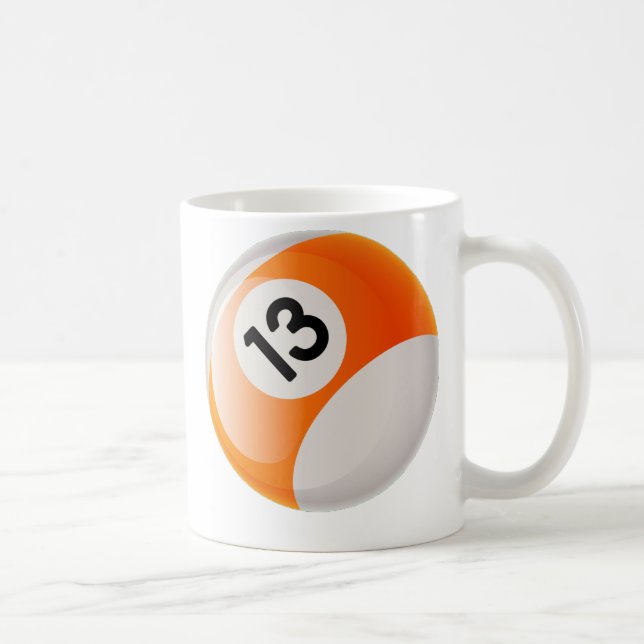 BILLARD-BALL DER NR.-13 TASSE (Rechts)
