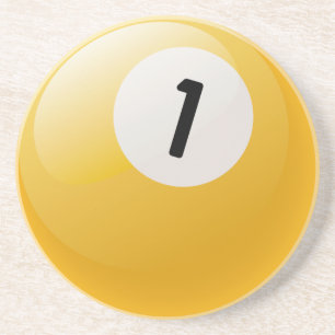 Billard-Ball der Nr.-1 Getränkeuntersetzer