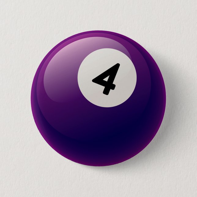 BILLARD-BALL DER NR.-4 BUTTON (Vorderseite)