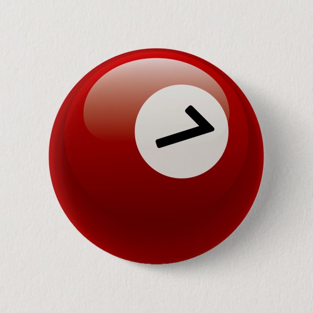 BILLARD-BALL DER NR.-7 BUTTON (Vorderseite)