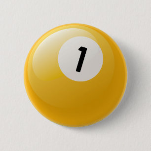 BILLARD-BALL DER NR.-EINE BUTTON