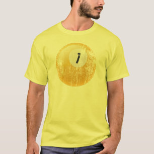 BILLARD-BALL DER NR.-EINE - GEALTERT UND T-Shirt