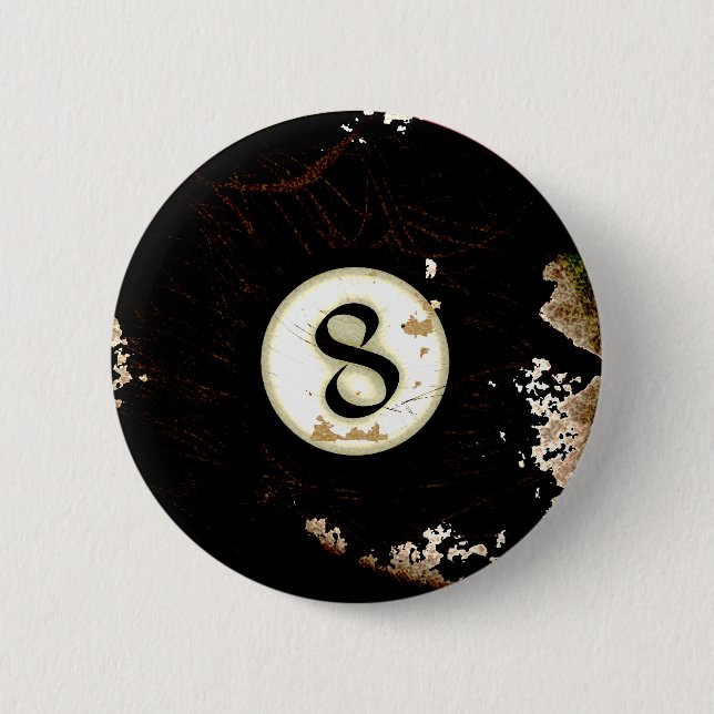 BILLARD-BALL NR. 8 BUTTON (Vorderseite)